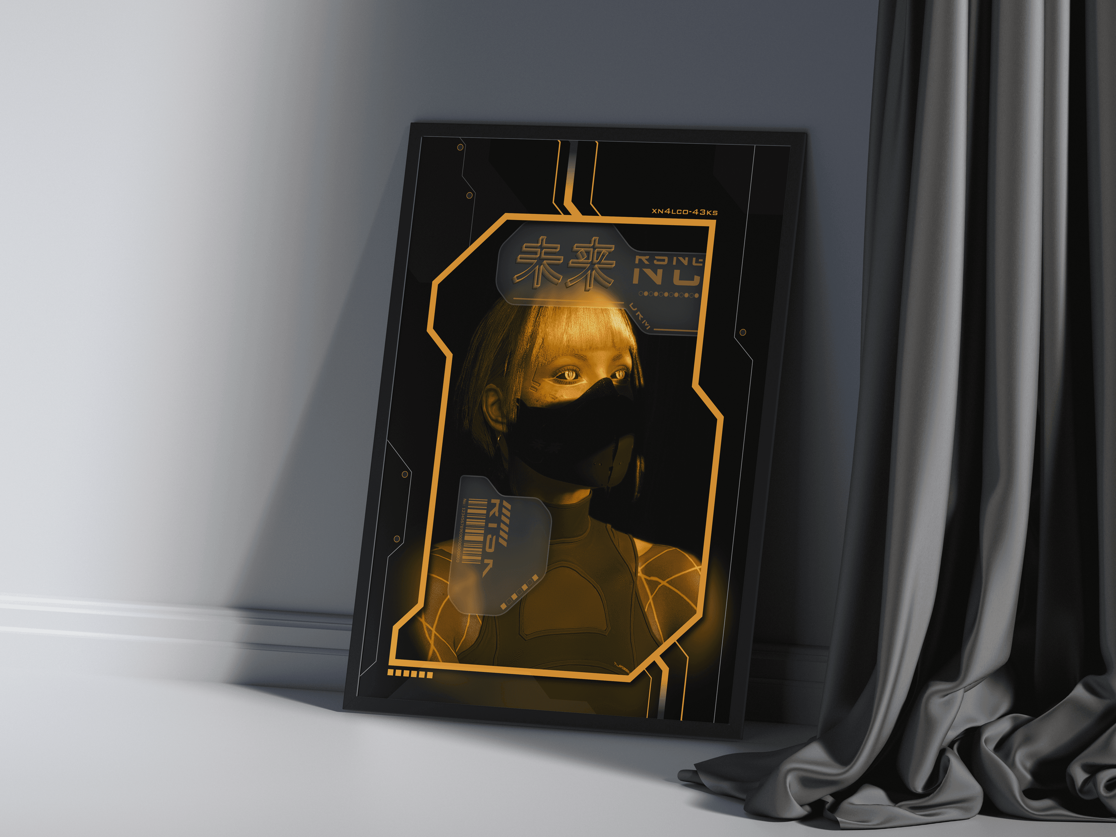 V — Cyberpunk Poster · 3D Character