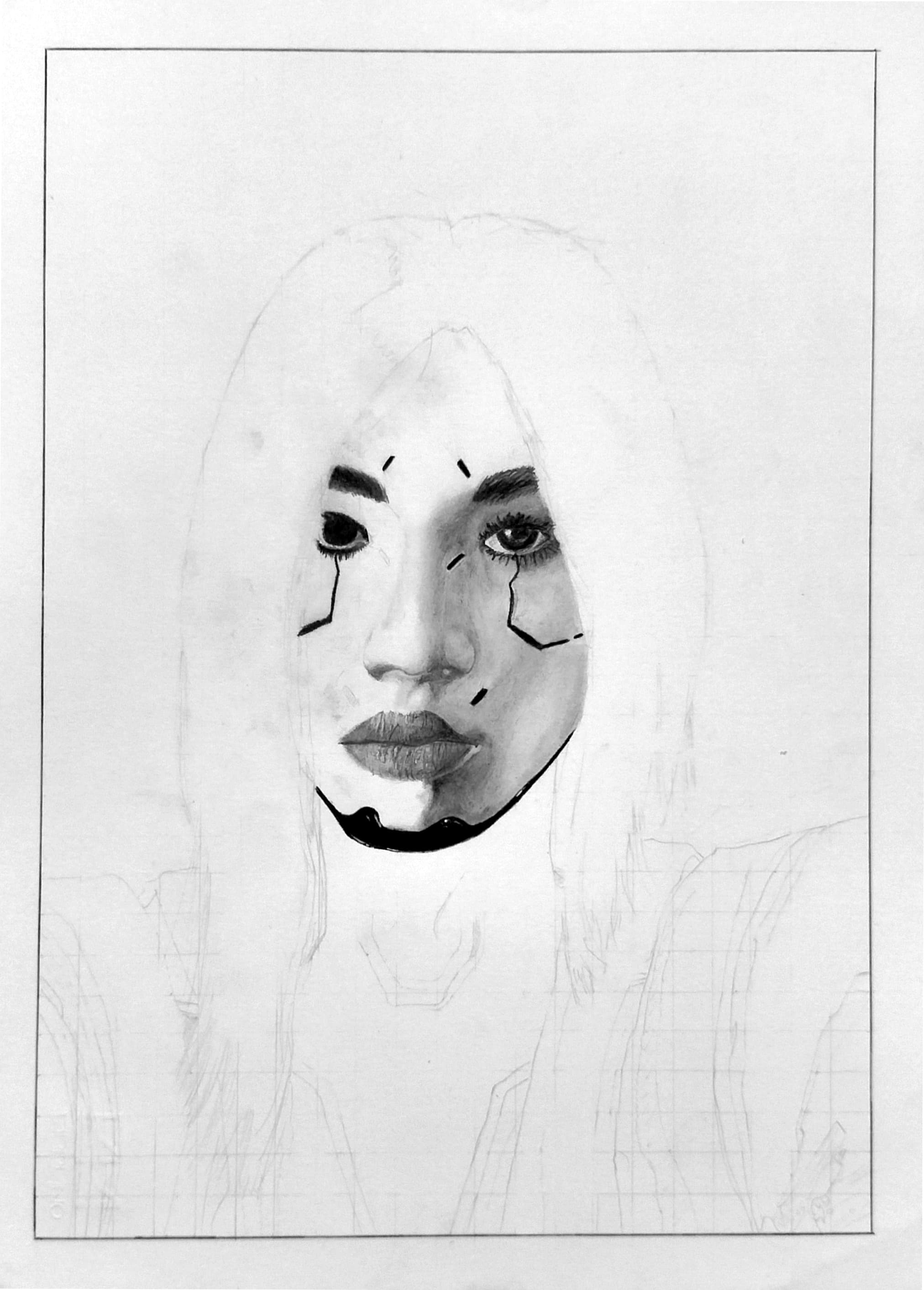 SoMi — hand-drawn character study, pencil illustration