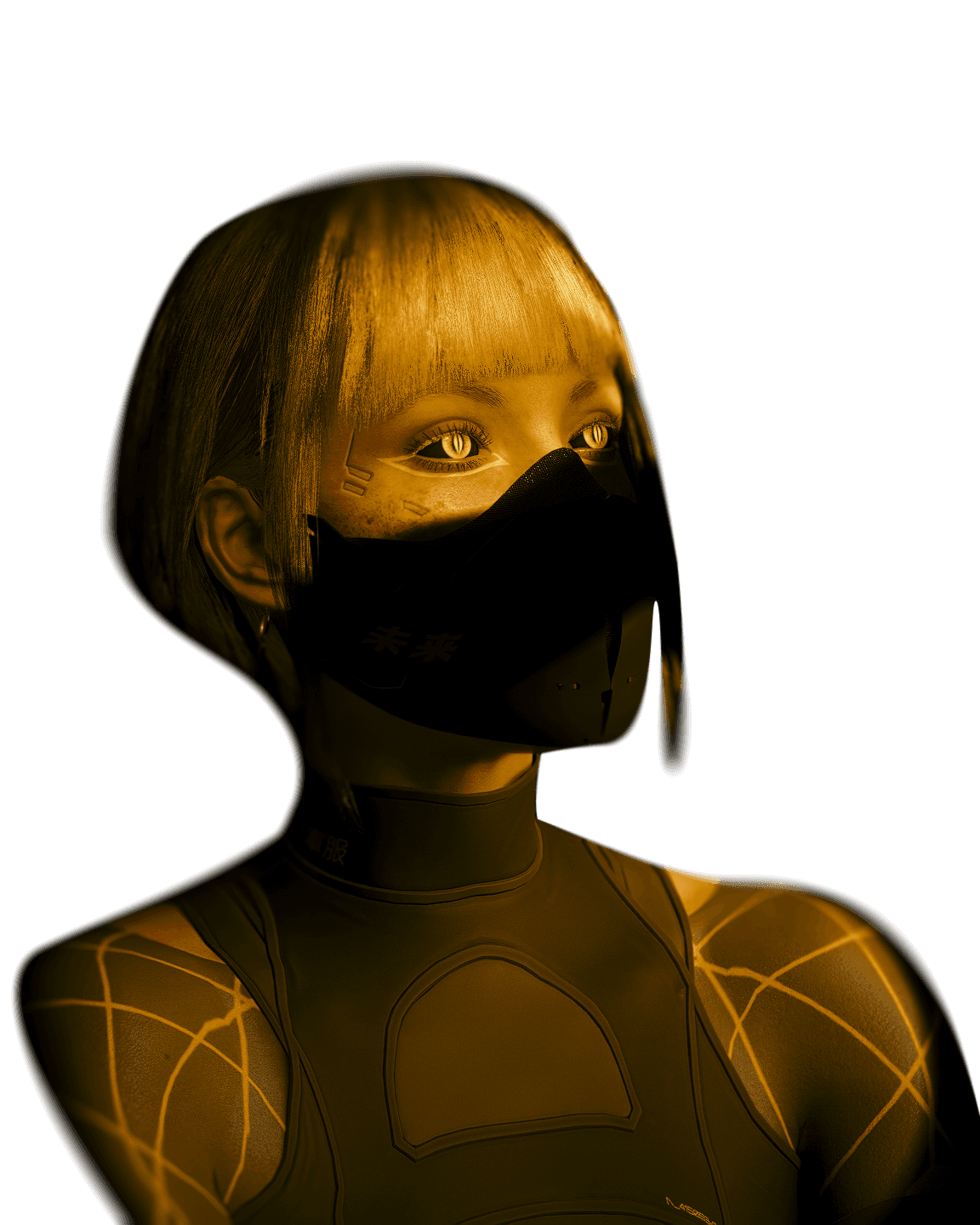 V — gold full-body character cutout